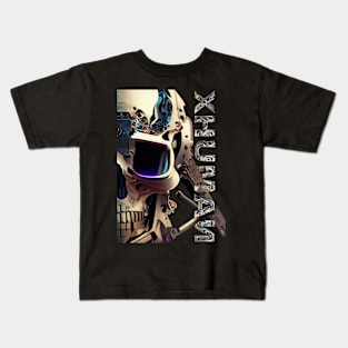 XHUMAN SKULL FUTURISTIC Kids T-Shirt